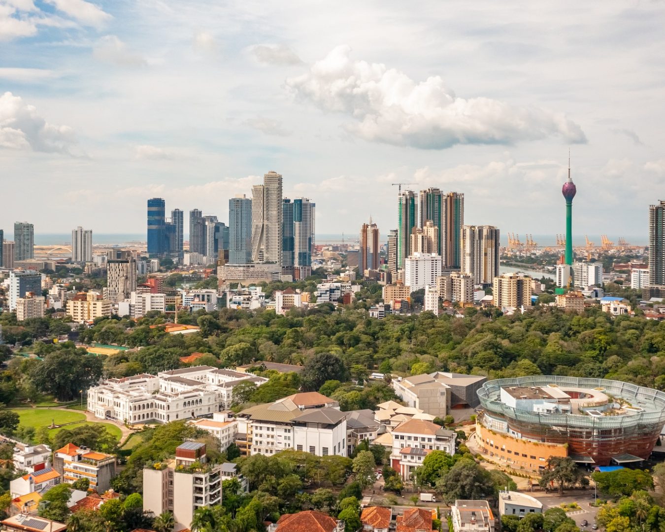 Aerial view of Colombo
