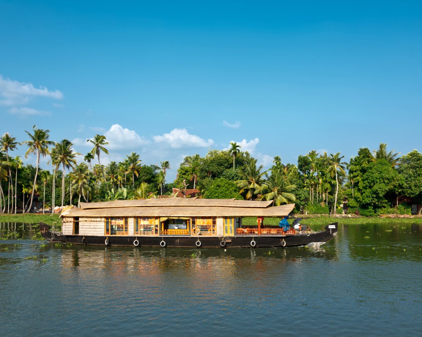 Houseboat on Kerala backwaters, India