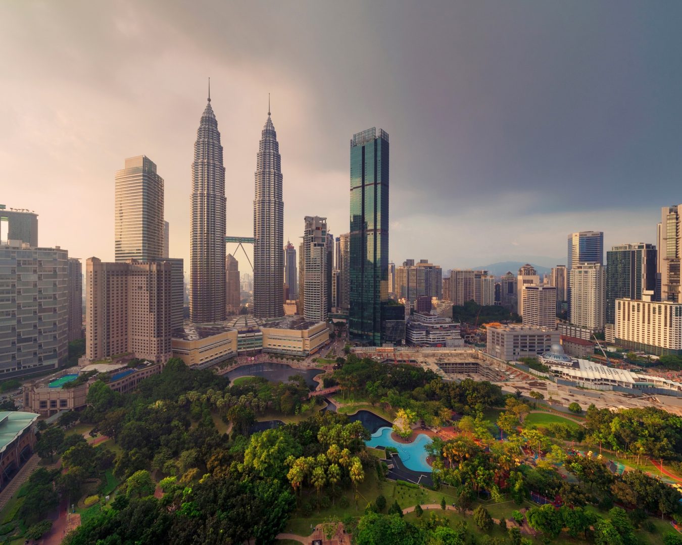 Kuala Lumpur Downtown, Malaysia, urban city in Asia.
