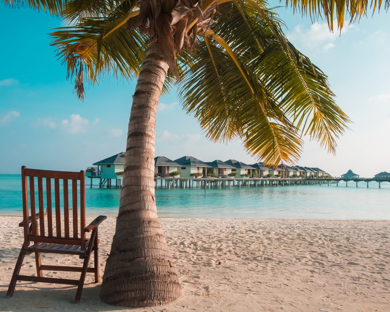 Sandy beach in the Maldives